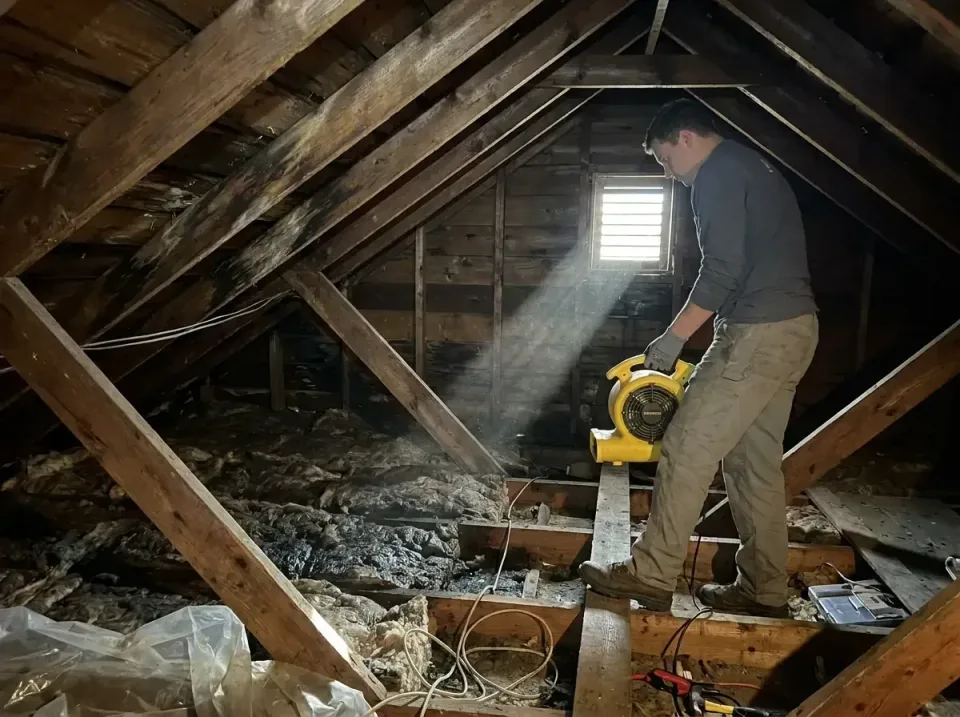 attic-water-damage-drying-proc-007 — frequently asked questions, Emergency Water Extraction & 24/7 Flood Response in La Gran…